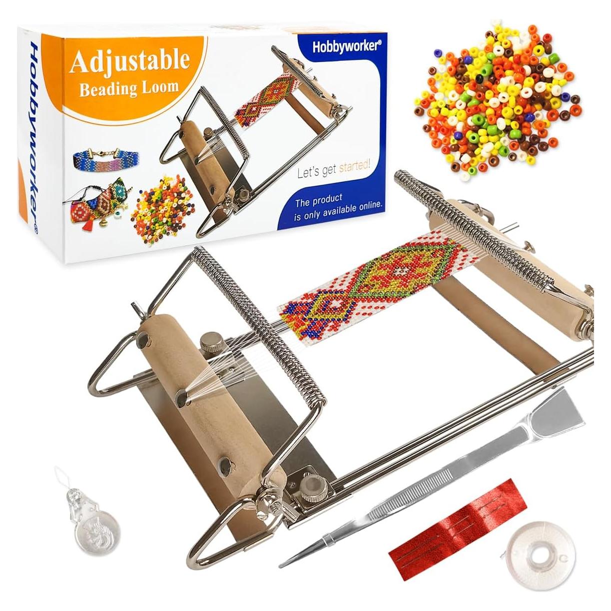 Kit de Telar de Beads Hobbyworker con Agujas y Hilo 24-42.5 cm