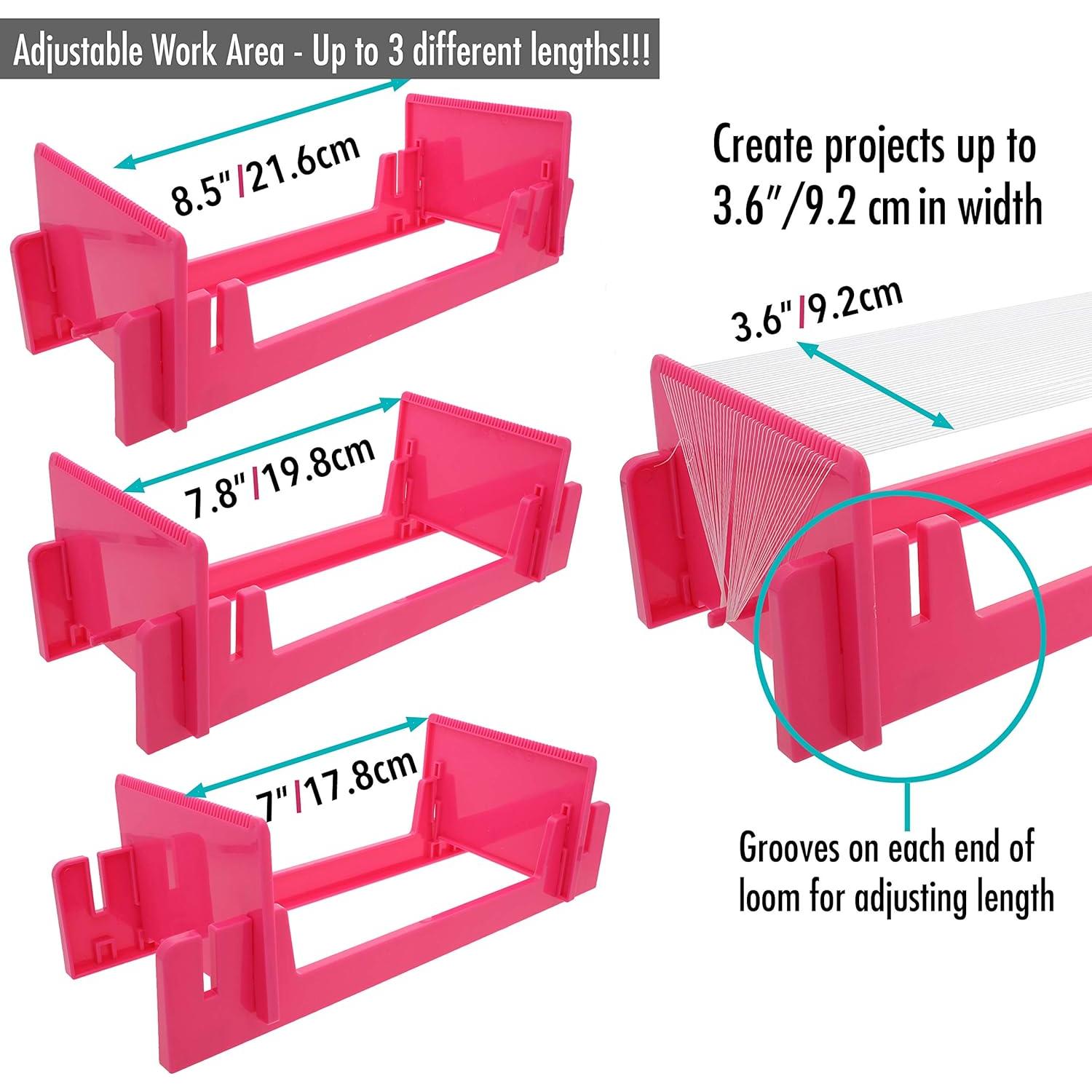 Kit de Telar de Cuentas LoomEEZ The Beadsmith - Ajustable, 3 Longitudes