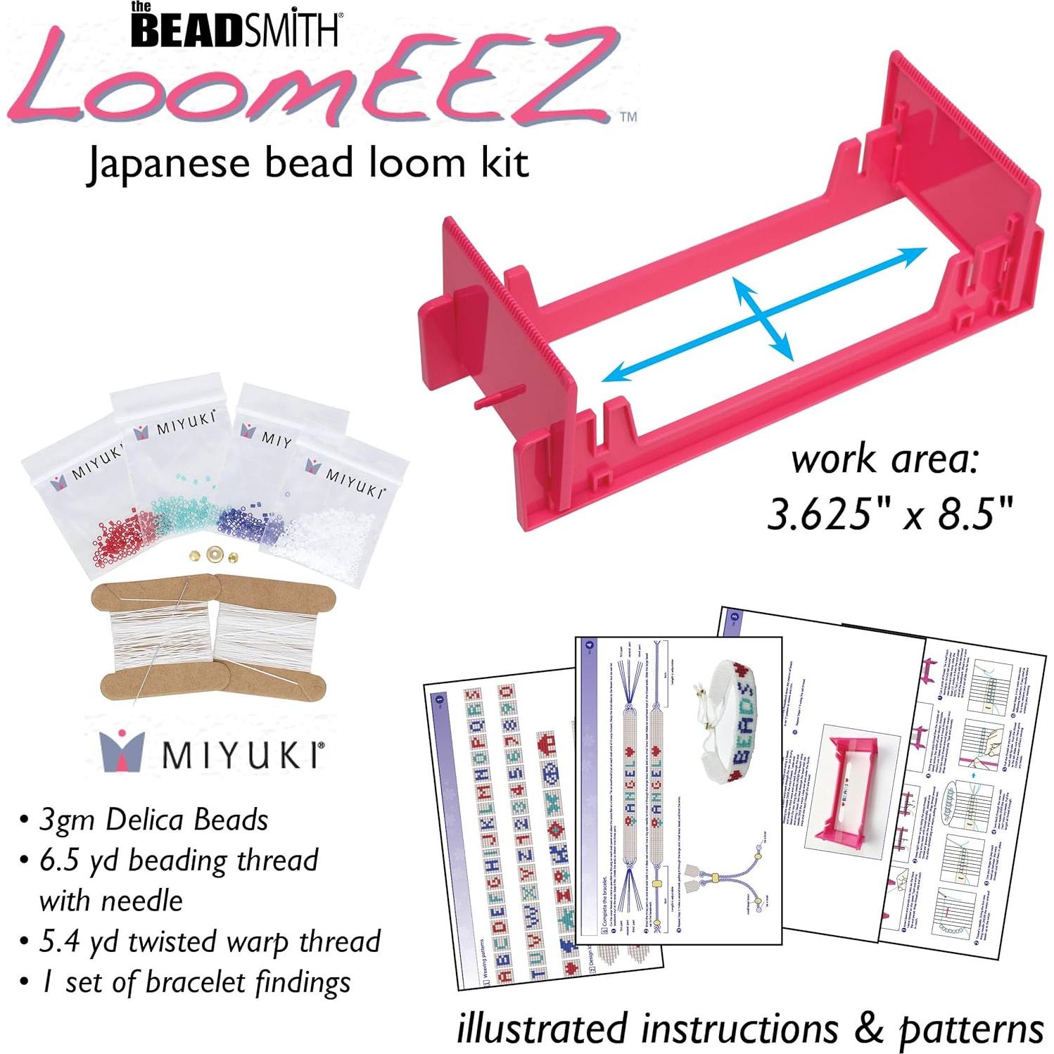 Kit de Telar de Cuentas LoomEEZ The Beadsmith - Ajustable, 3 Longitudes