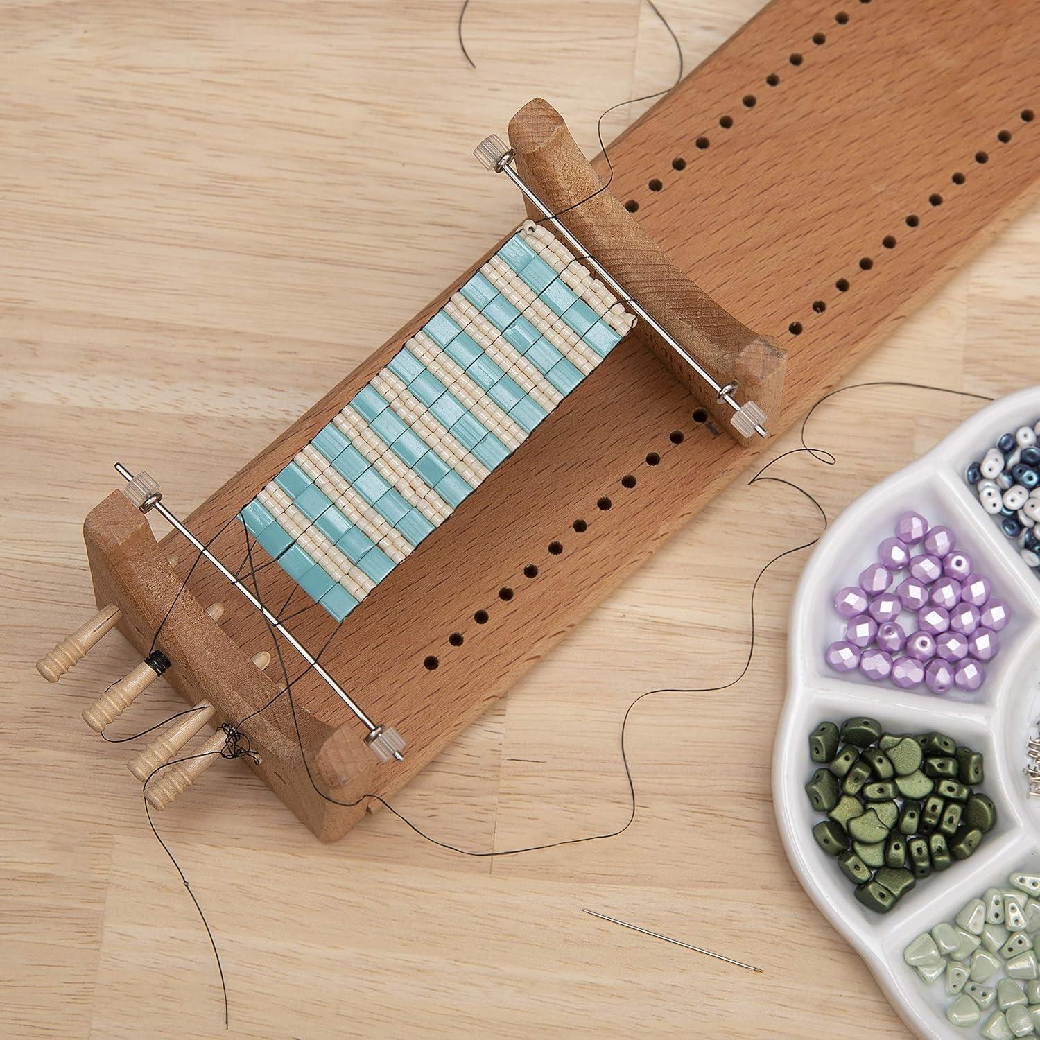 Telar de cuentas Little Ricky The Beadsmith de madera 23.5 cm