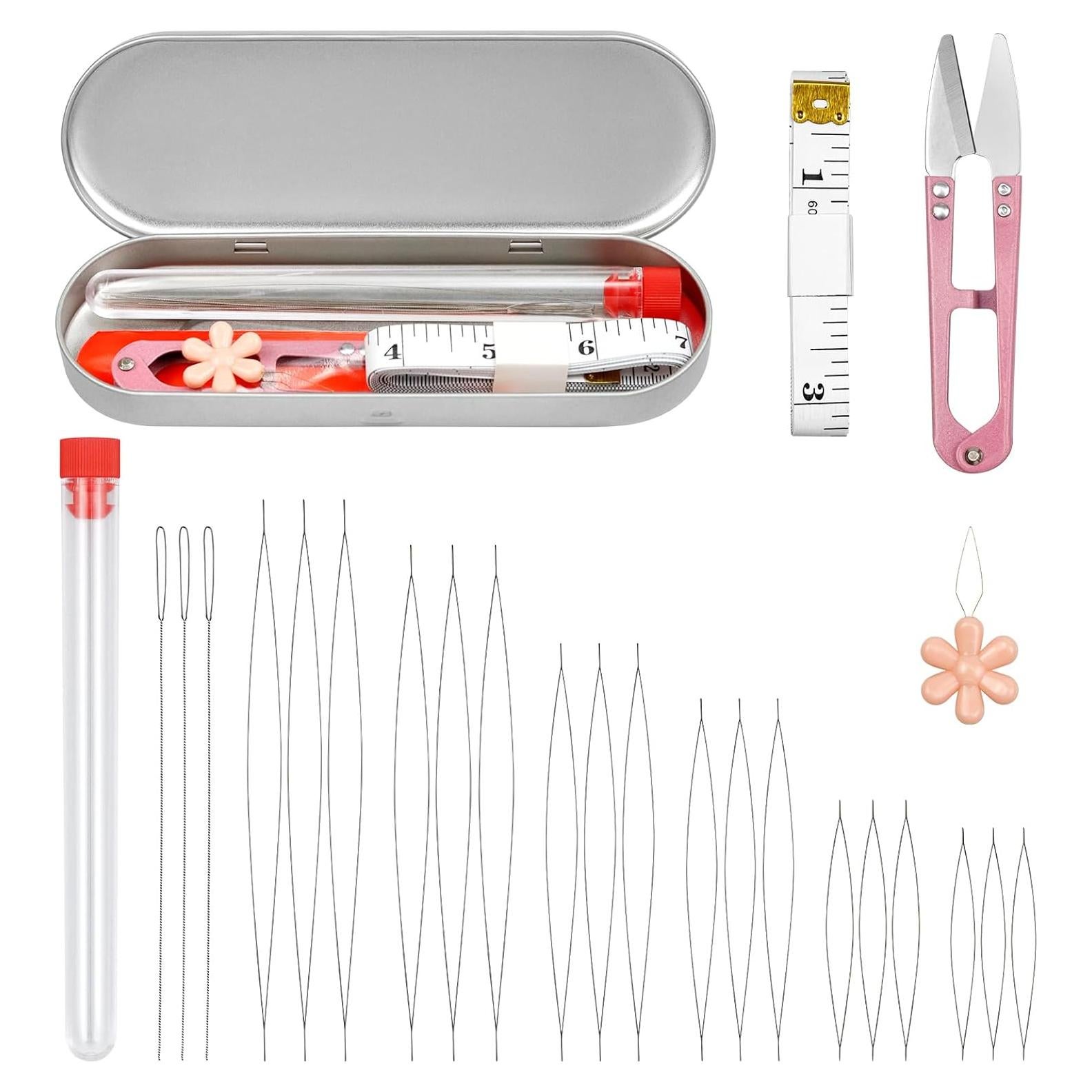 Set de Agujas para Beading FIVEIZERO - 21 Piezas, Ojos Grandes