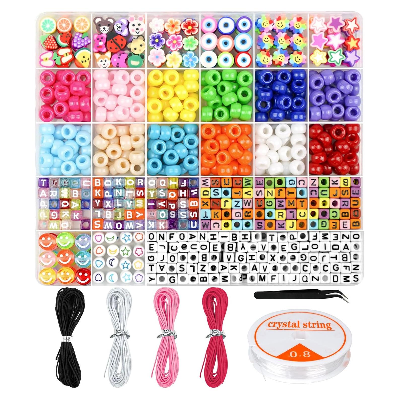 Kit de Fabricación de Pulseras Dowsabel - 300 Cuentas DIY Niñas