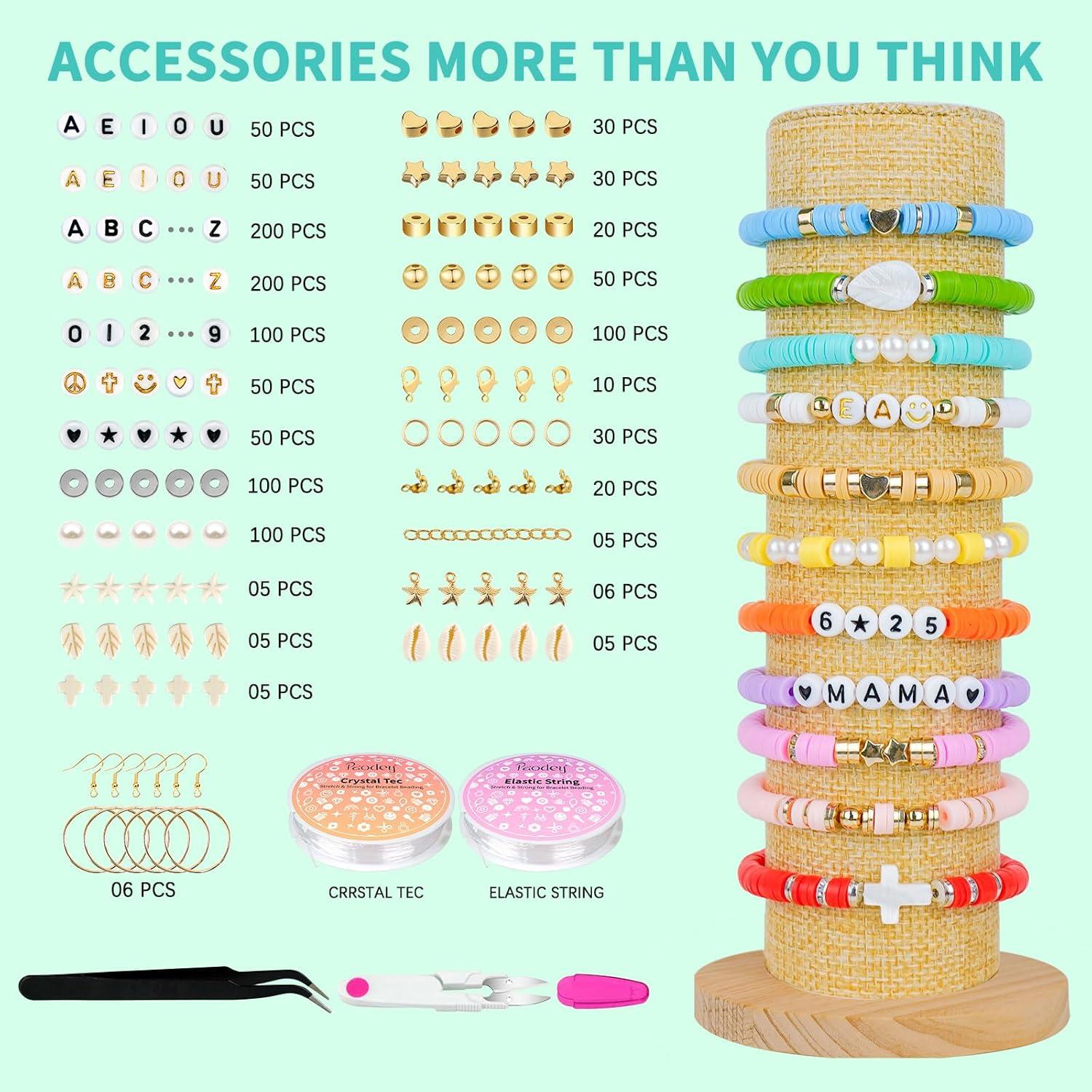 Kit de Pulseras de Amistad Sistenia - 14,000 Piezas de Arcilla