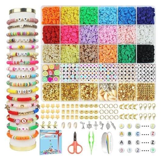 Kit de Fabricación de Pulseras Redtwo 5100 Piezas de Perlas