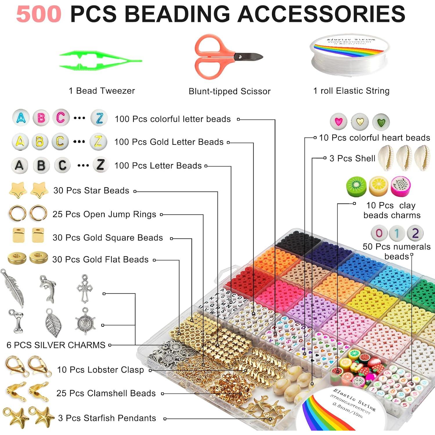 Kit de Fabricación de Pulseras Redtwo 5100 Piezas de Perlas