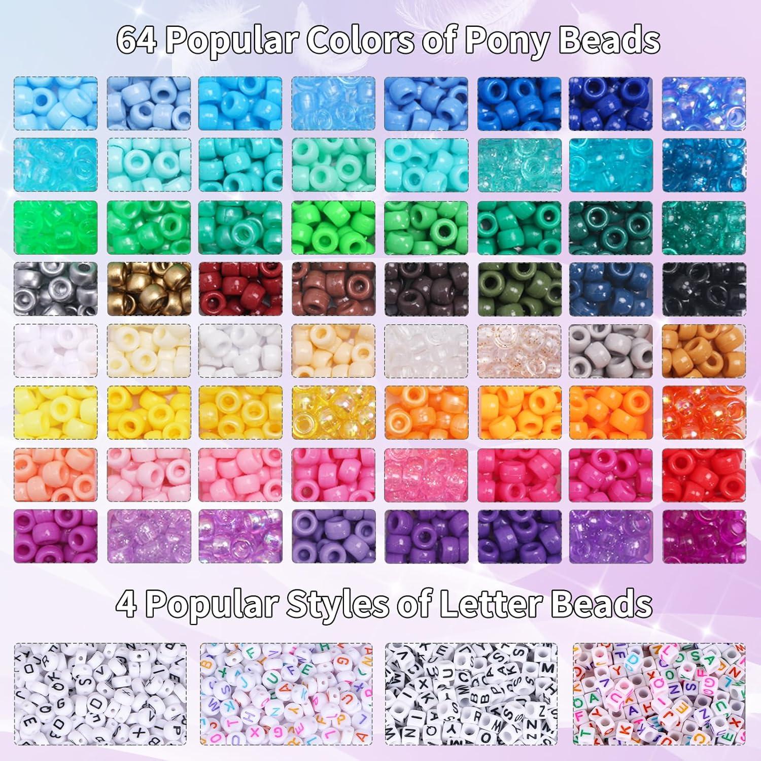 Set de Perlas de Pony Arcoíris QUEFE 2350pcs 64 Colores