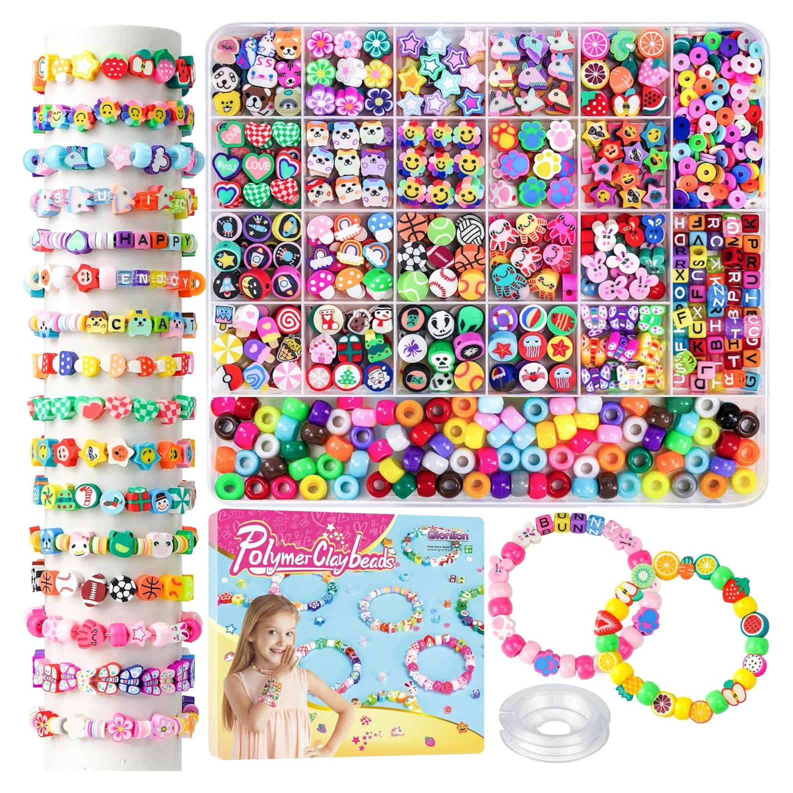 Kit de Fabricación de Pulseras Gionlion 1200 Piezas DIY