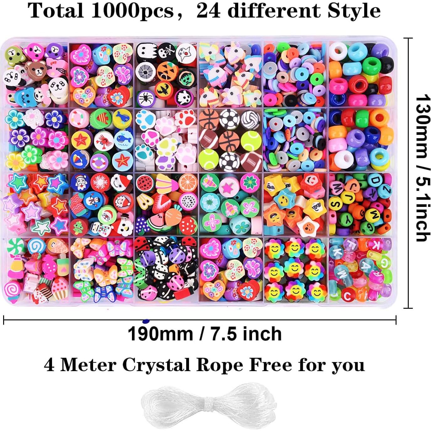 Kit de Pulseras de Cuentas BBita 1000PCS 24 Estilos Diversos