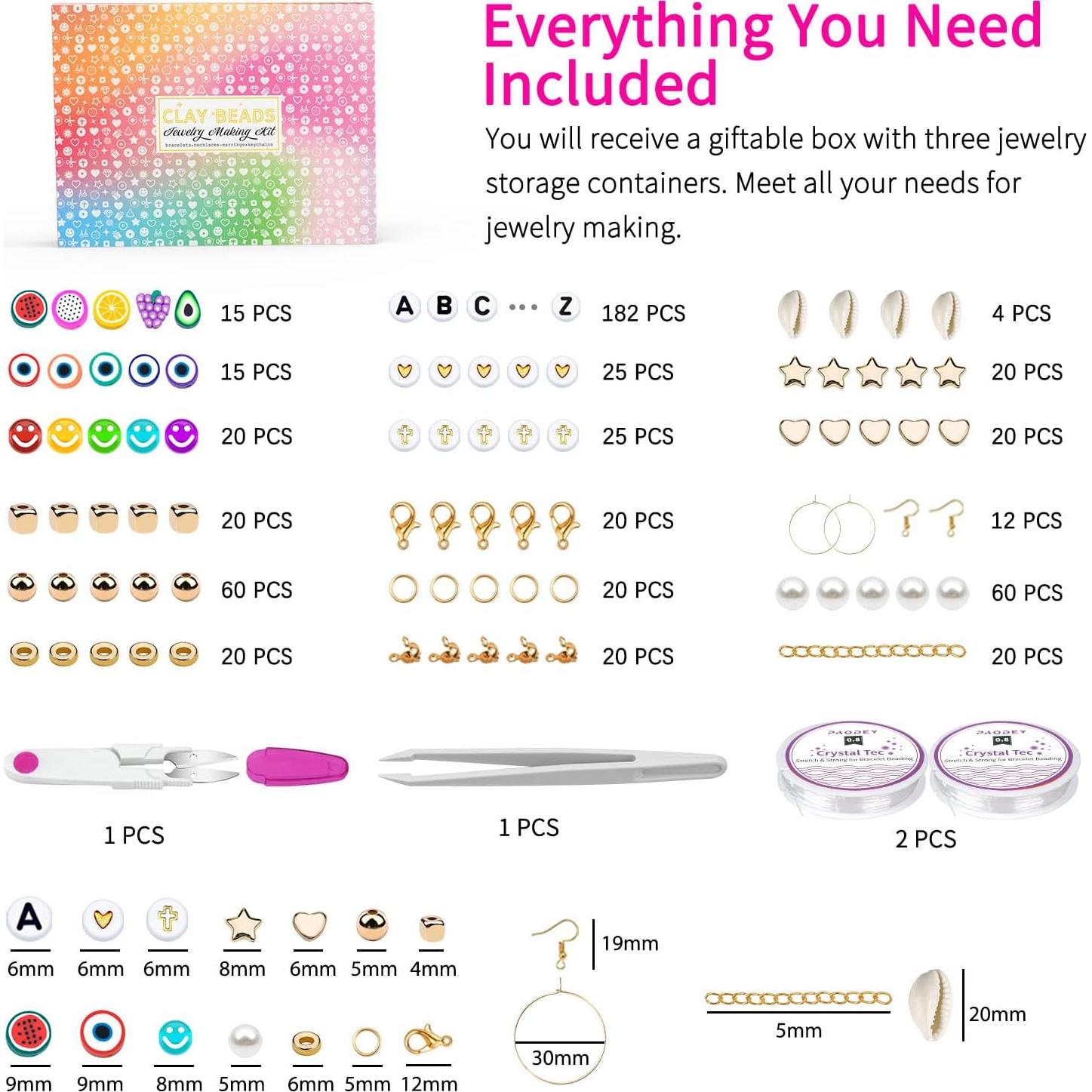 Kit de Fabricación de Pulseras Sistenia - 12000 Piezas de Perlas