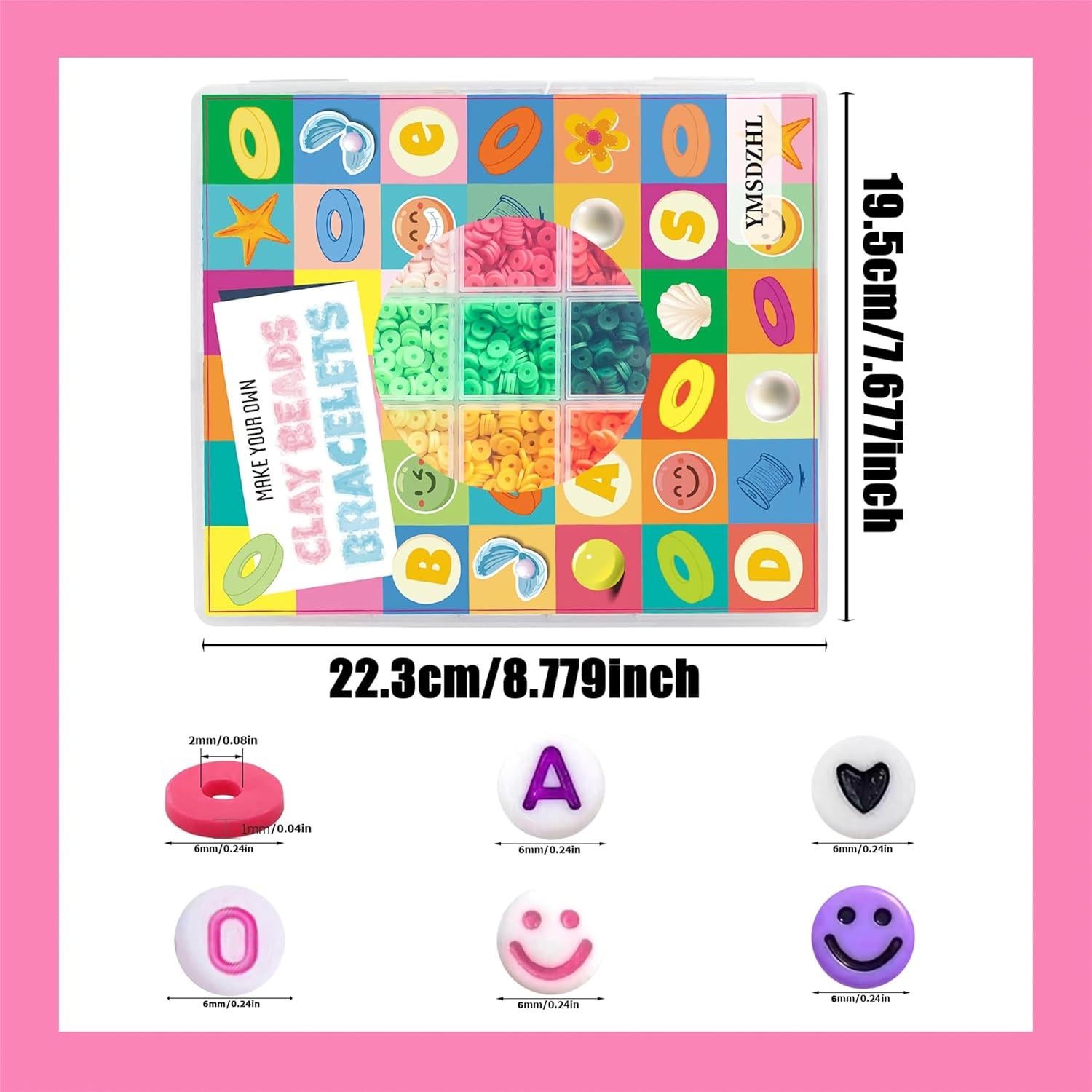 Kit de Pulseras de Cuentas de Arcilla YMSDZHL 6000+ Piezas