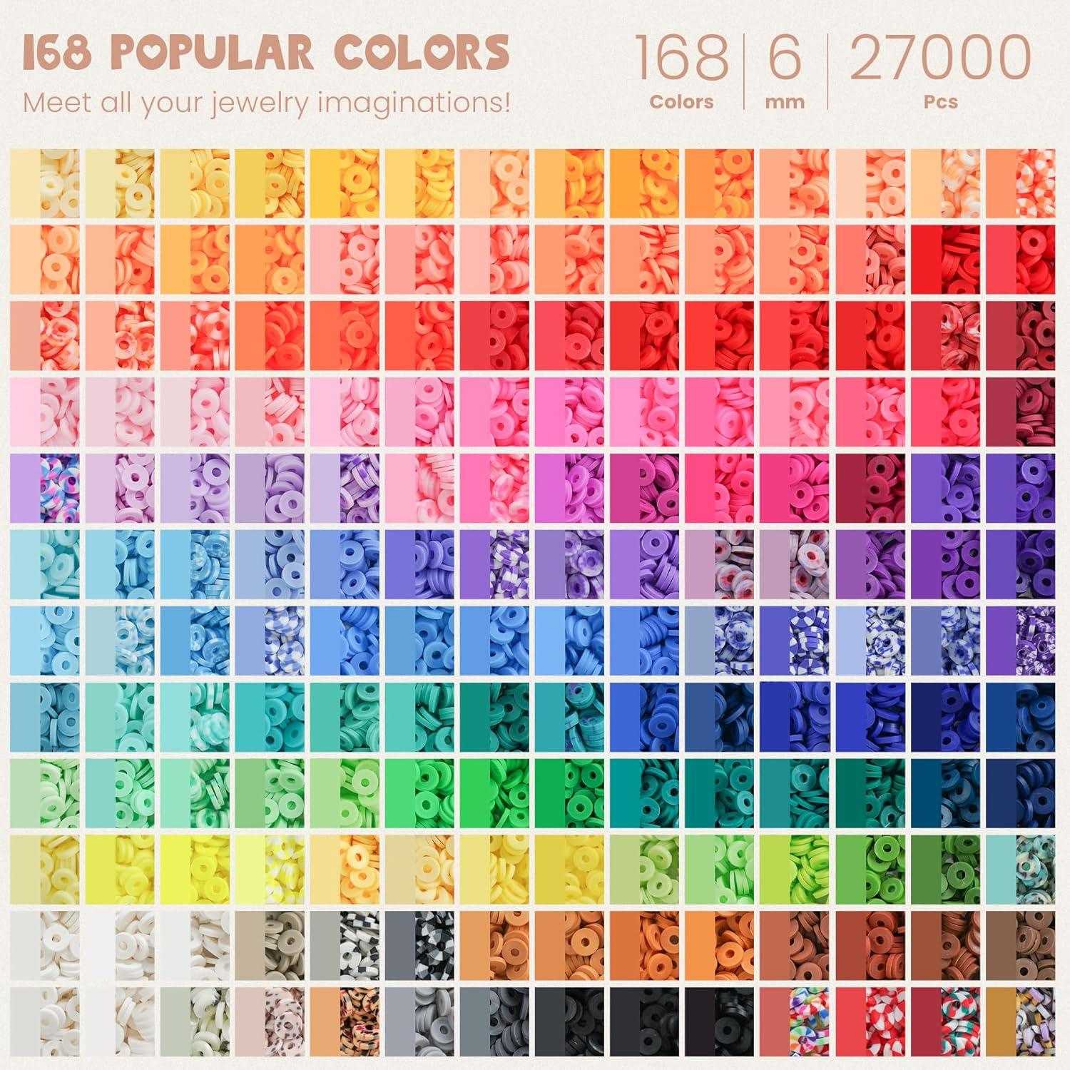 Kit de Fabricación de Pulseras Gionlion 30,000 Piezas 168 Colores