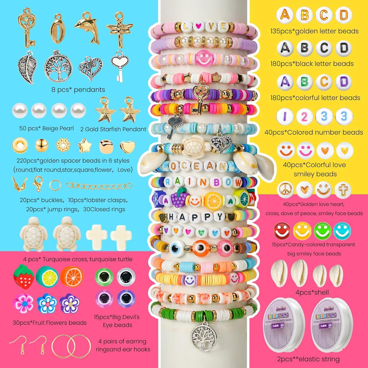 Kit de Fabricación de Pulseras Gionlion 30,000 Piezas 168 Colores