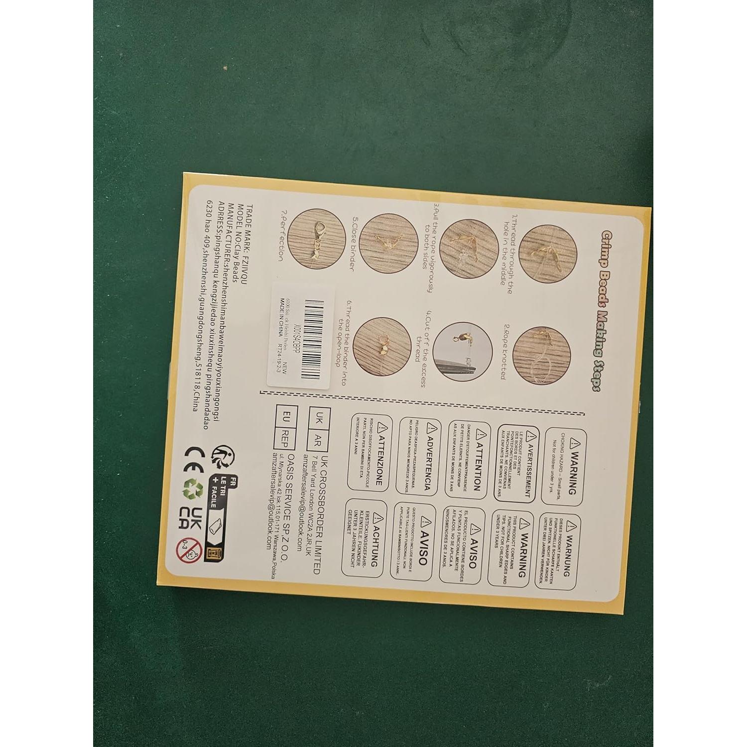 Kit de Fabricación de Pulseras FZIIVQU 6100 Piezas 24 Colores