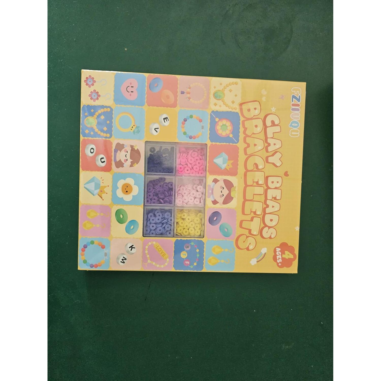 Kit de Fabricación de Pulseras FZIIVQU 6100 Piezas 24 Colores