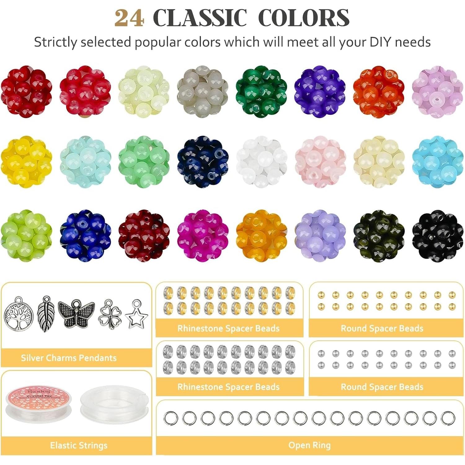 Kit de Fabricación de Pulseras de Perlas de Vidrio Sistenia 1400pcs