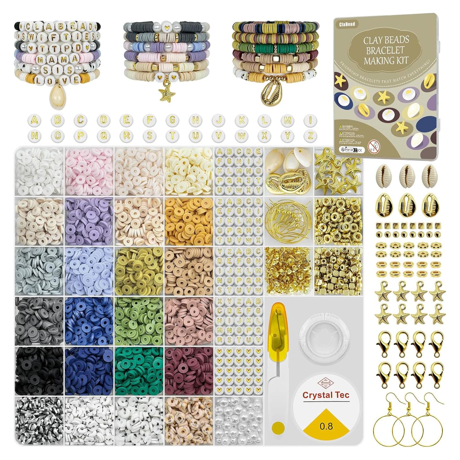 Kit de Fabricación de Pulseras ClaBead - 6300 Piezas, 24 Colores