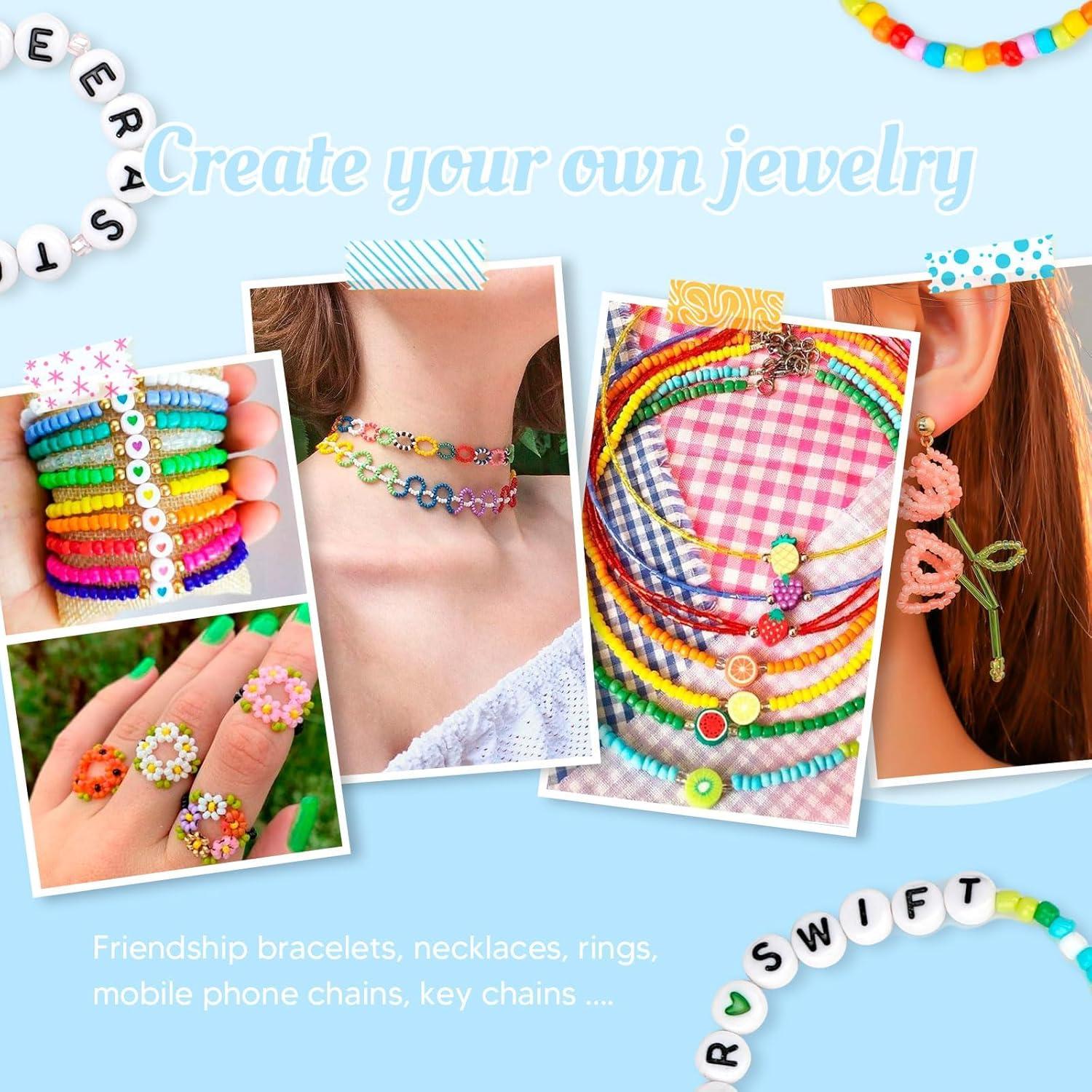 Kit de Pulsera de Amistad Dowsabel 10000 Pcs Cuentas de Vidrio
