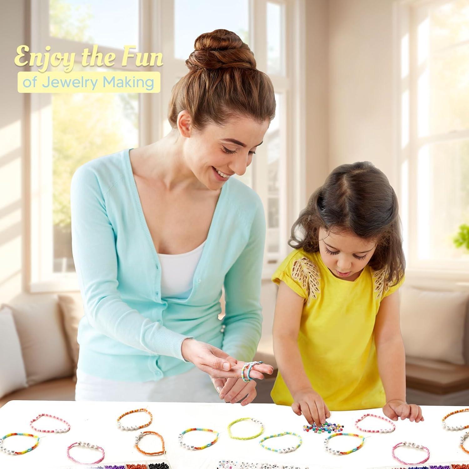 Kit de Pulsera de Amistad Dowsabel 10000 Pcs Cuentas de Vidrio