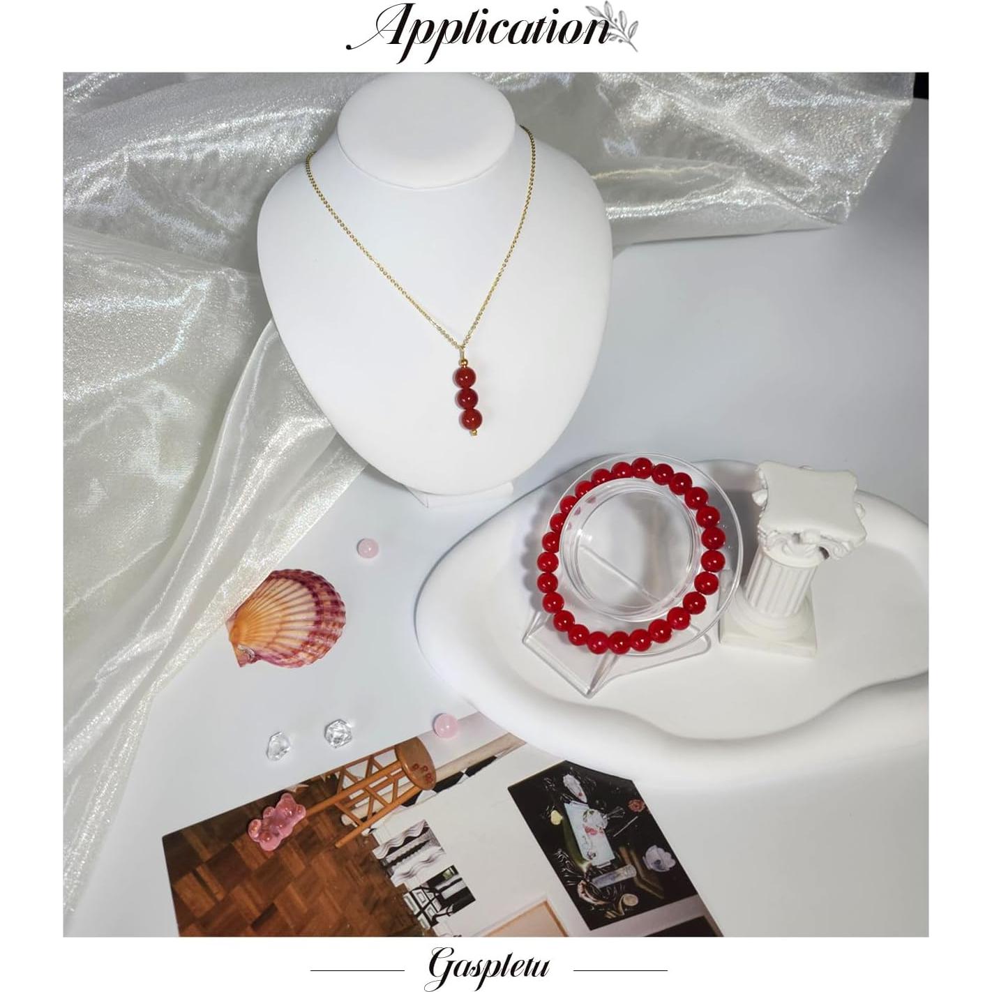 Kit de Pulseras de Perlas de Vidrio Gaspletu 2500 Piezas 8mm