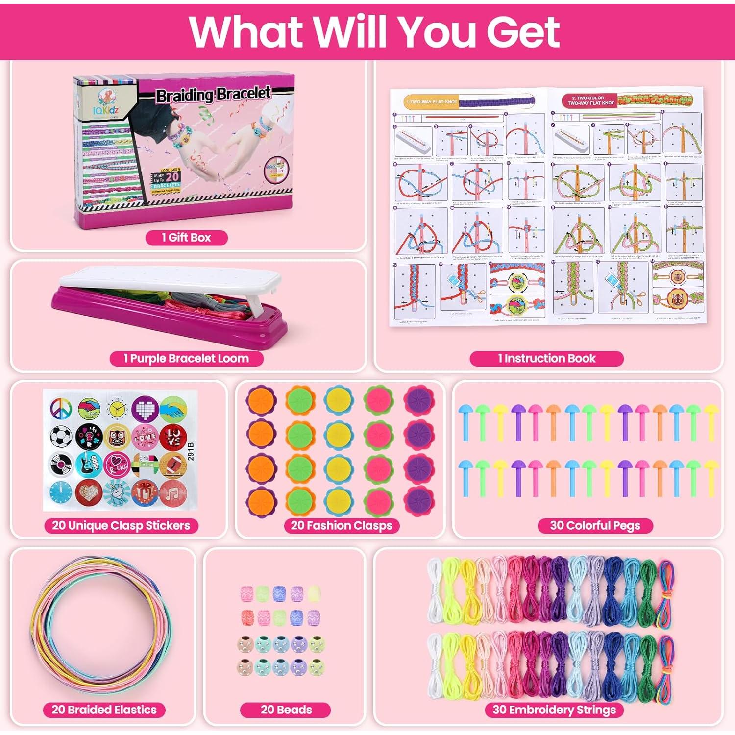 Kit de Pulseras de Amistad IQKidz - Manualidades para Niñas 8-12 Años