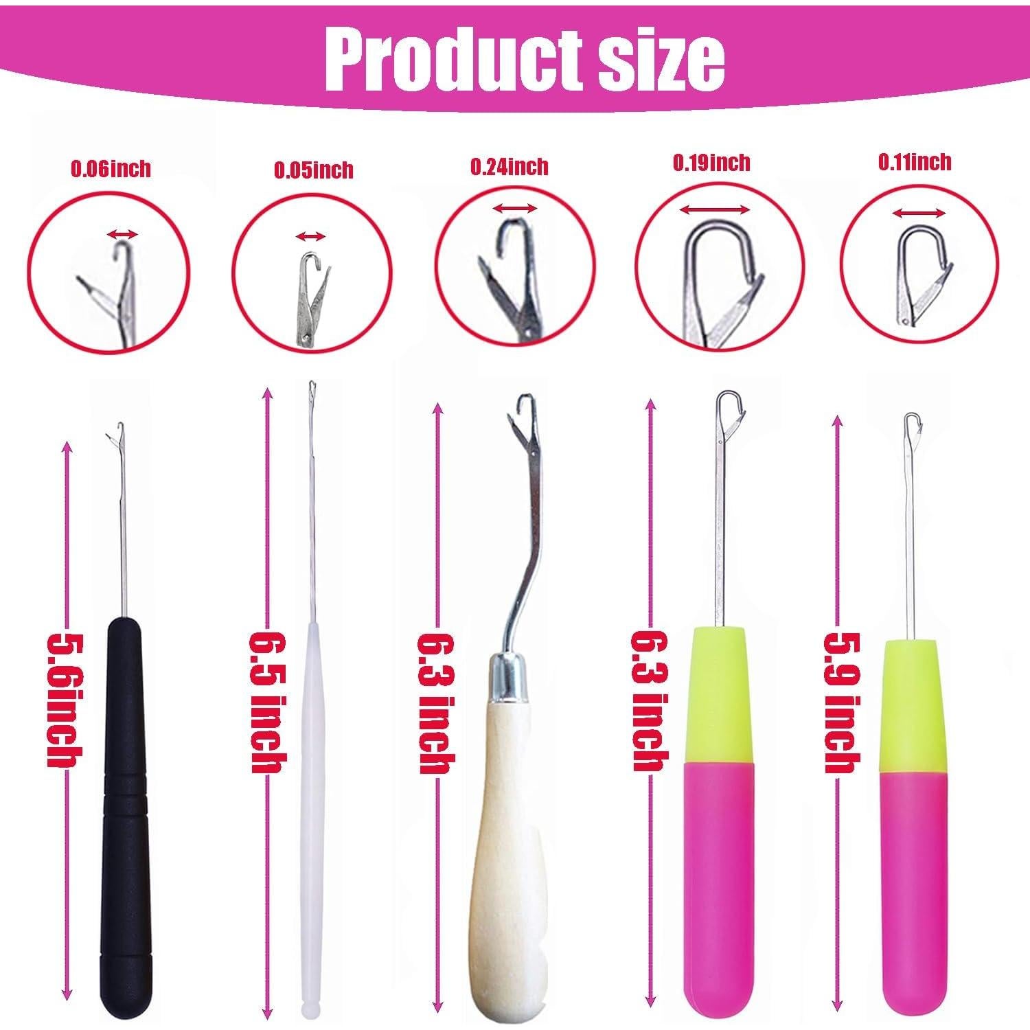 HAMIYELL Paquete de 5 Ganchos de Crochet para Manualidades