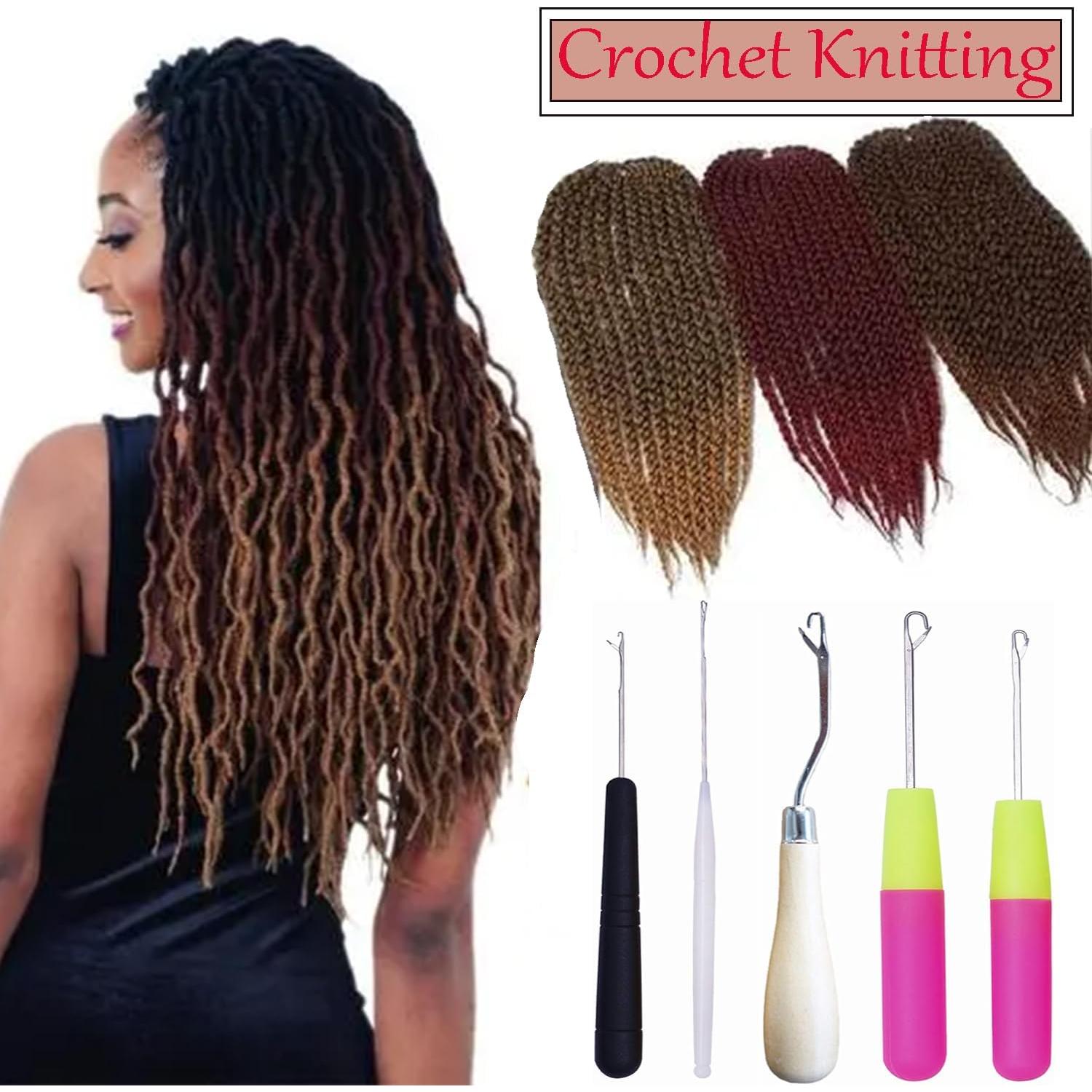 HAMIYELL Paquete de 5 Ganchos de Crochet para Manualidades