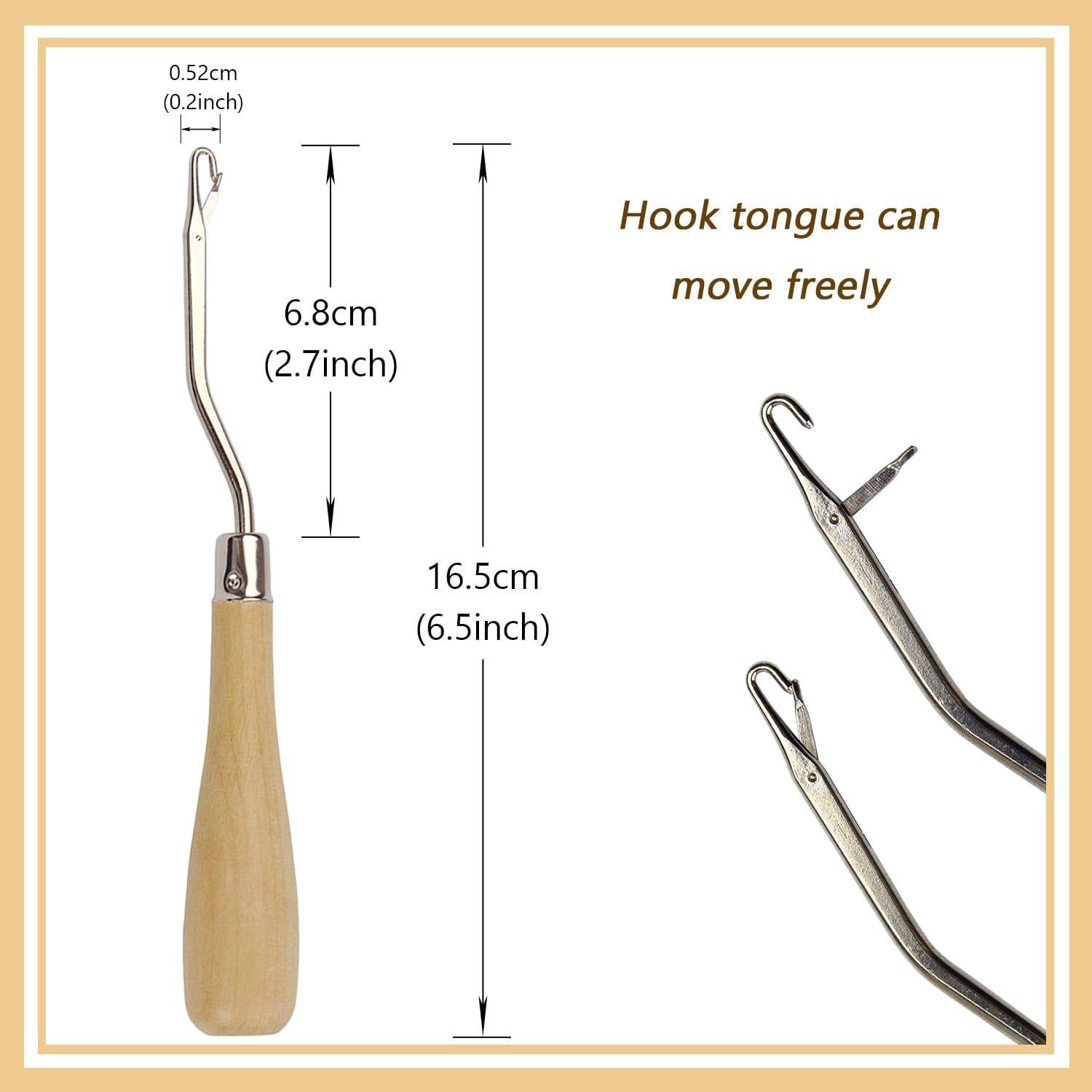 Juego de 3 Ganchos Doblados de Madera YTBYT 16.5cm para Manualidades