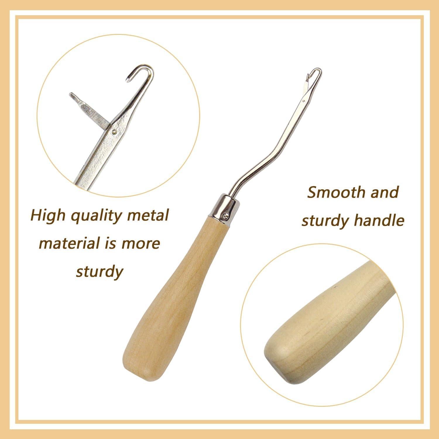 Juego de 3 Ganchos Doblados de Madera YTBYT 16.5cm para Manualidades