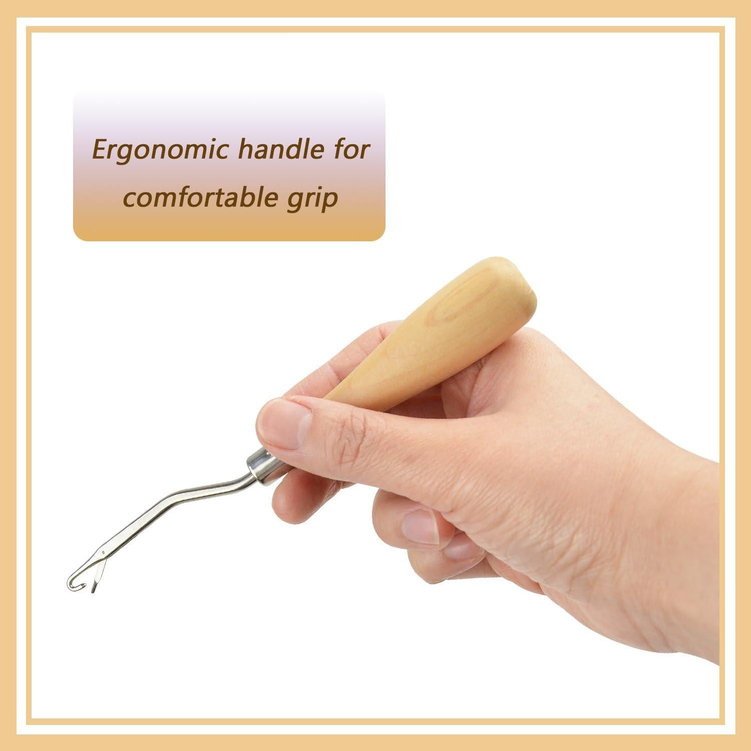 Juego de 3 Ganchos Doblados de Madera YTBYT 16.5cm para Manualidades