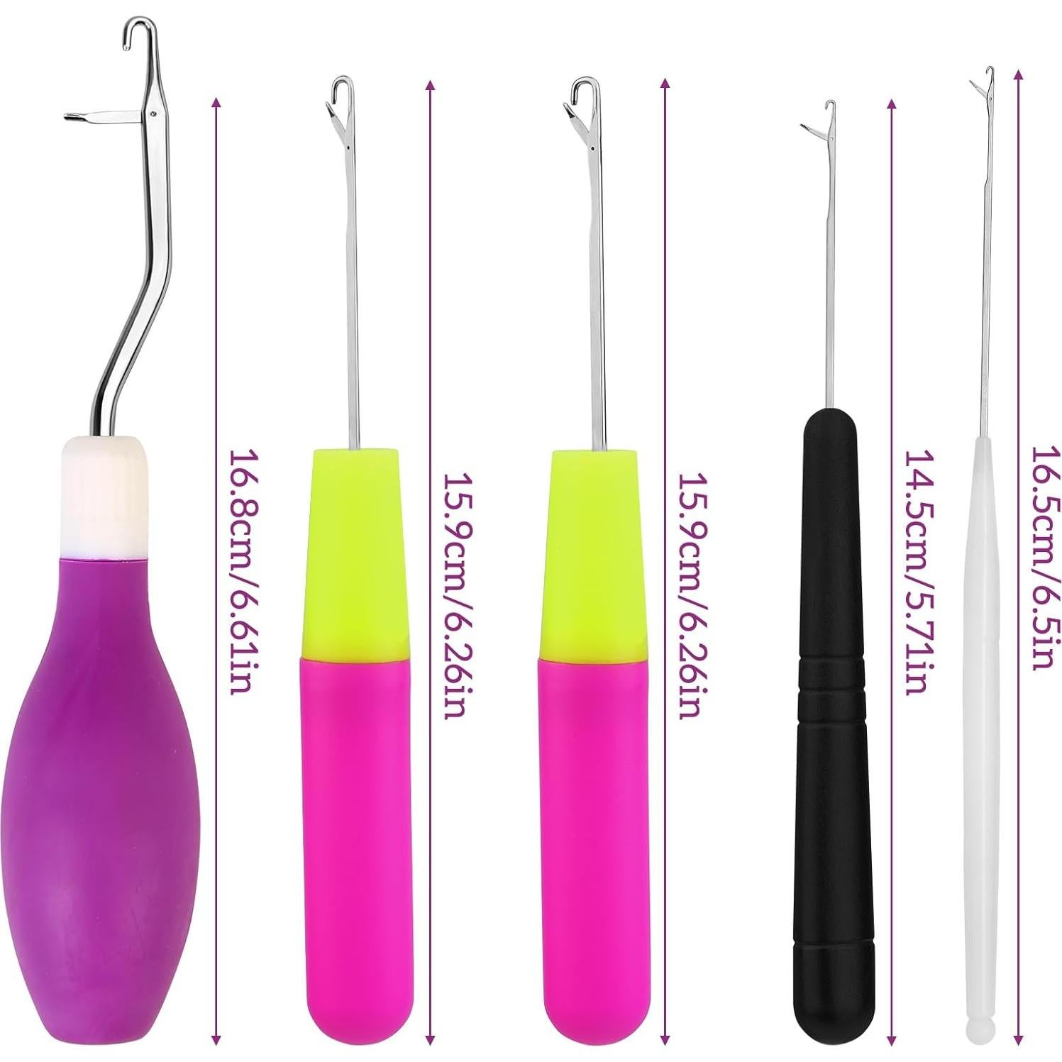 Juego de 5 Ganchos de Cierre ZMAAG para Tejer y Peinar