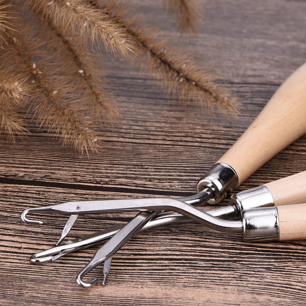 Juego de 3 herramientas de gancho de madera EBOOT 16.5 cm