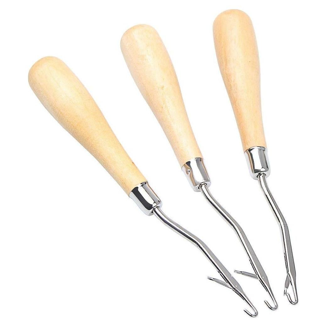 Kit de 3 Ganchos de Pestillo de Madera Onwon para Alfombras