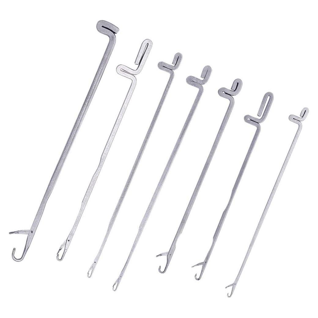 Ganchos de Crochet con Cierre Katech - 7 Piezas, Metal, Ergonomicos