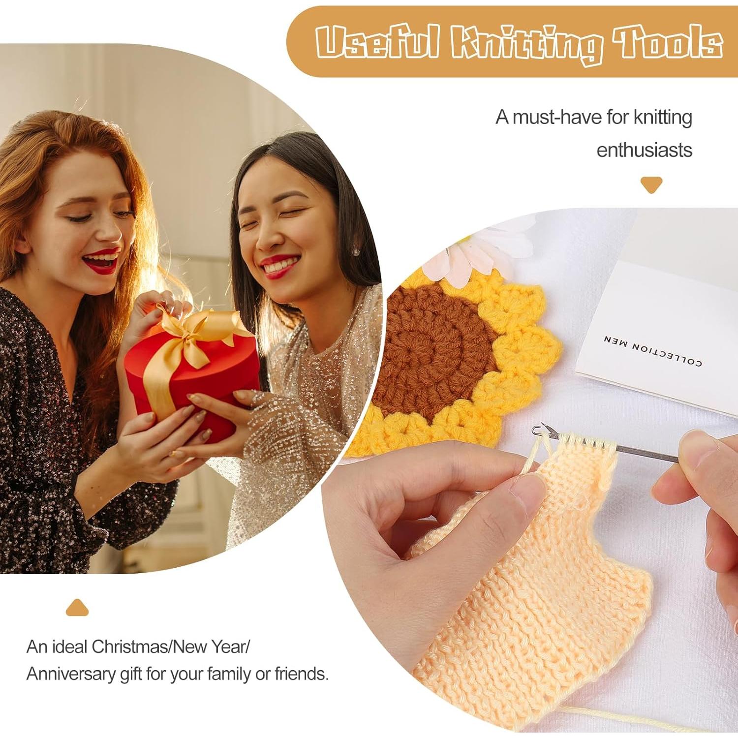 Ganchos de Crochet con Cierre Katech - 7 Piezas, Metal, Ergonomicos