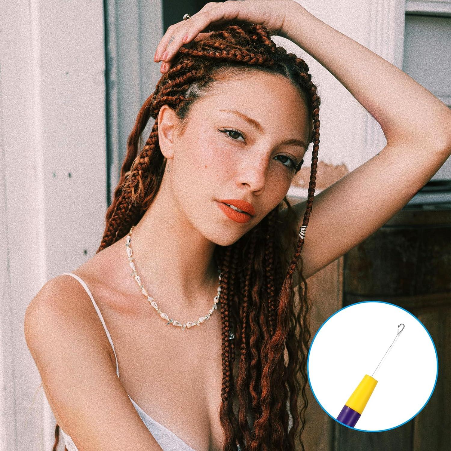 2 Agujas de Ganchillo KALIONE para Extensiones de Cabello 5.7mm y 3.8mm