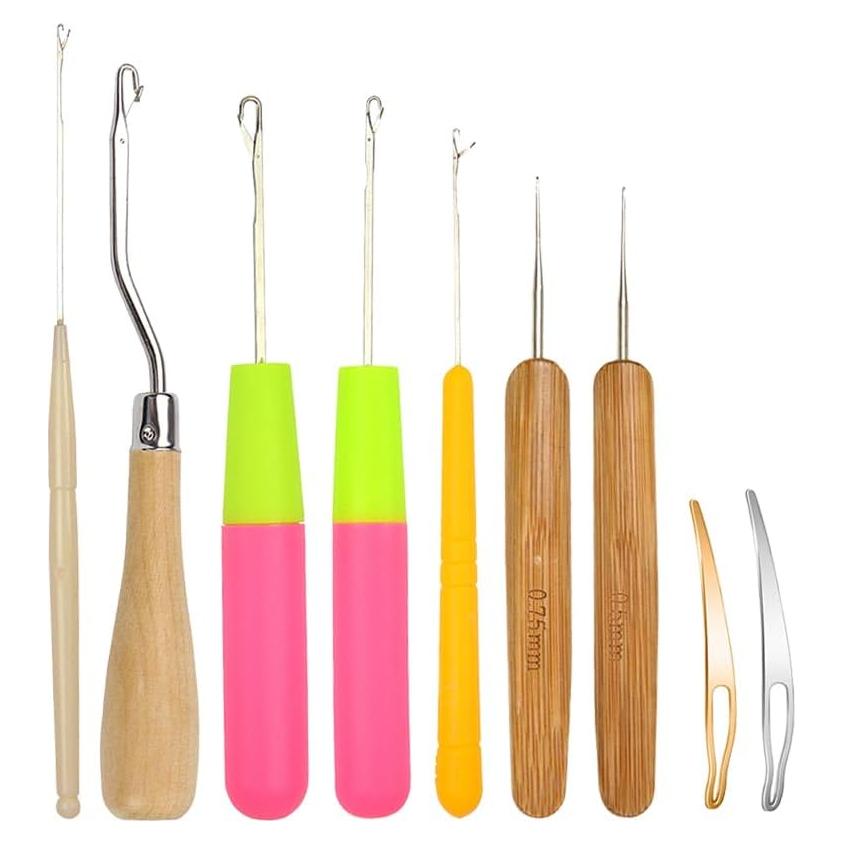 Juego de 9 Agujas de Ganchillo YTBYT para Dreadlocks y Manualidades