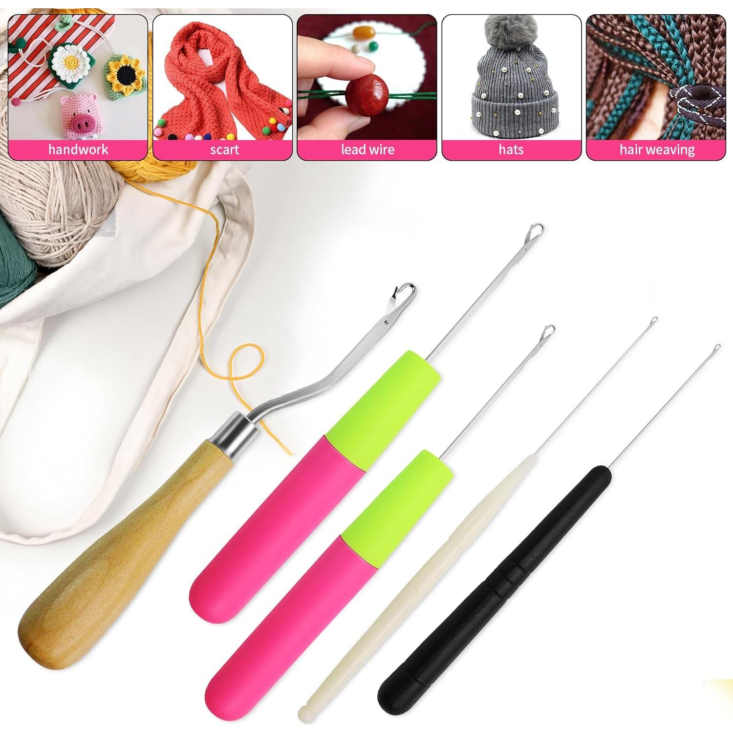 Set de 5 Ganchos de Crochet GAQWOK para Dreadlocks y Manualidades