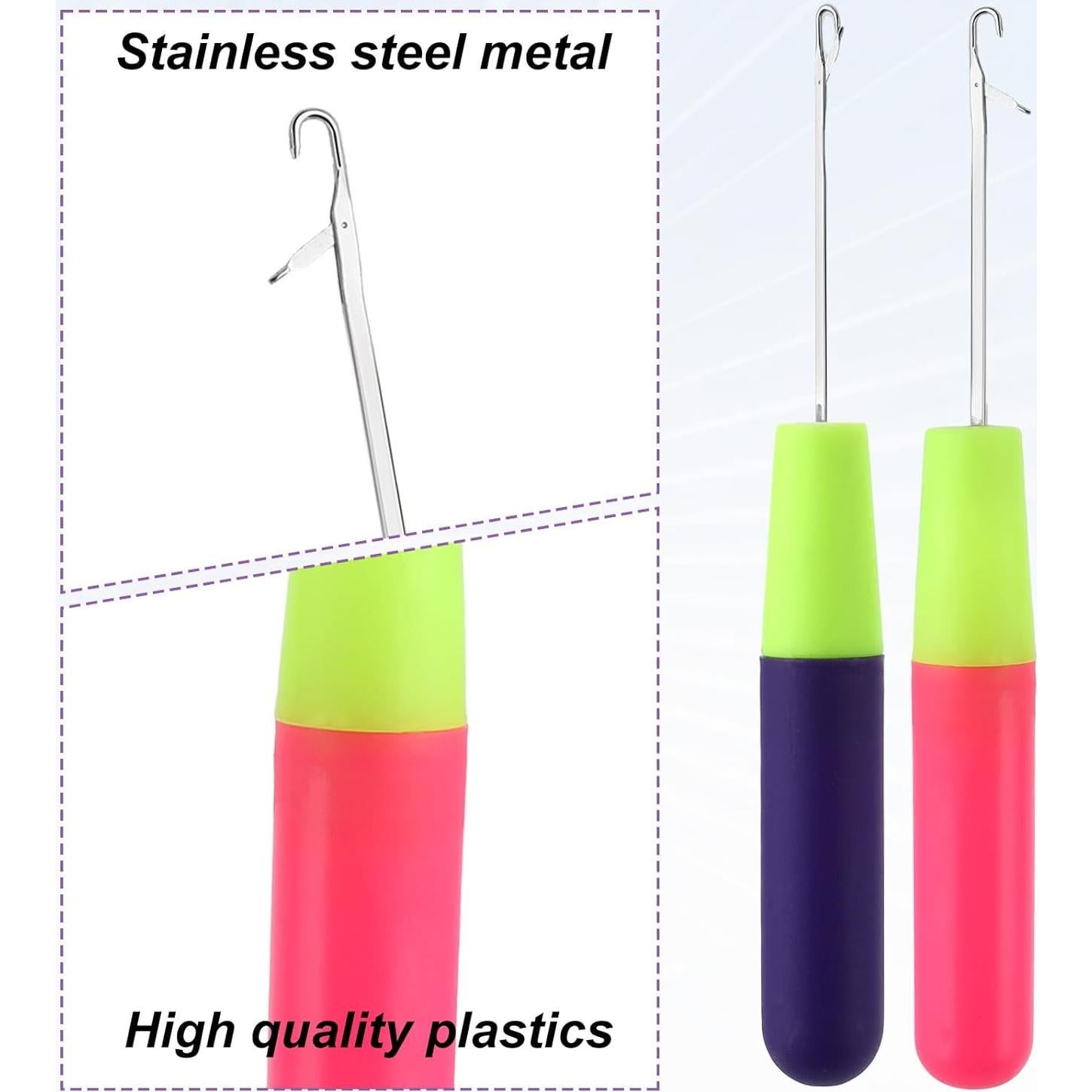 Juego de 2 Agujas de Gancho de Cierre QfwdfcTrenz 16cm