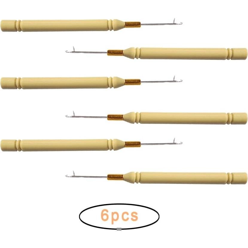 6 Agujas de Gancho para Extensiones de Cabello YANTAISIYU