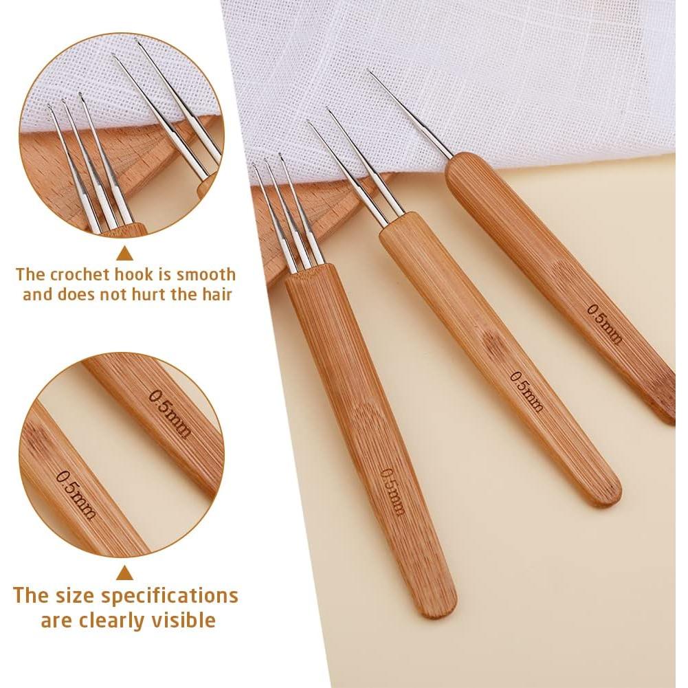 Juego de Ganchos de Crochet para Dreadlocks QMNNMA 48 Pcs