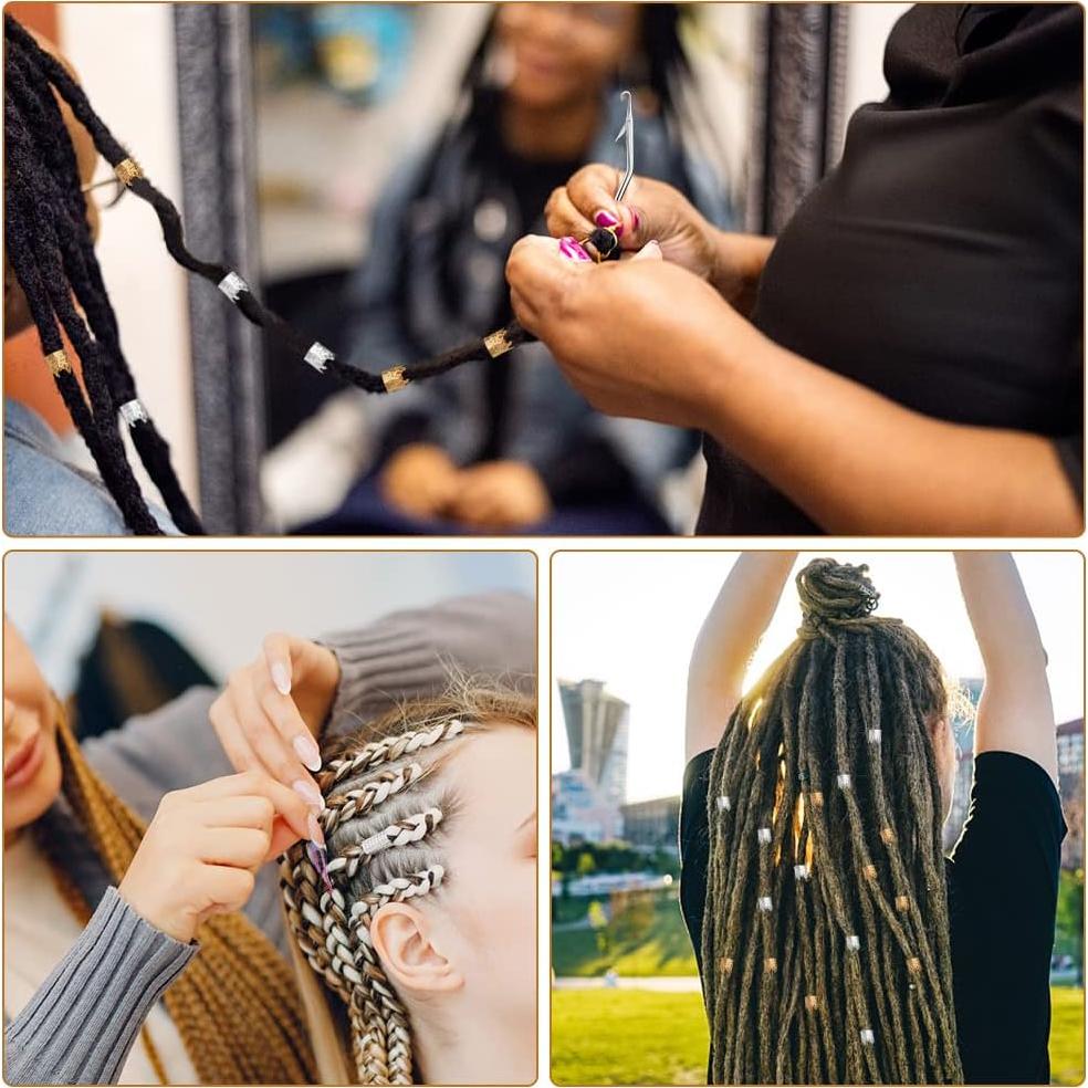 Juego de Ganchos de Crochet para Dreadlocks QMNNMA 48 Pcs