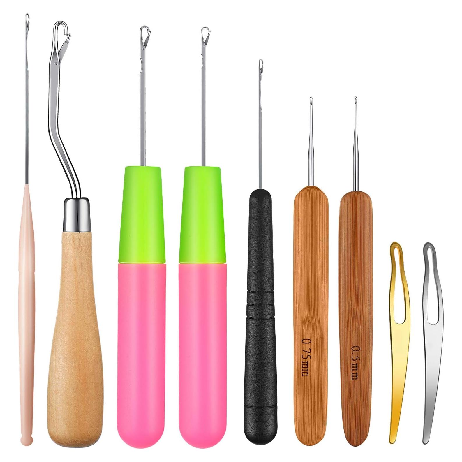 Juego de 9 Ganchos de Crochet para Cabello WILLBOND - Multicolor