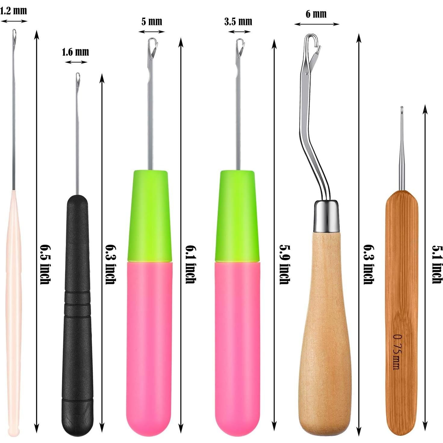 Juego de 9 Ganchos de Crochet para Cabello WILLBOND - Multicolor