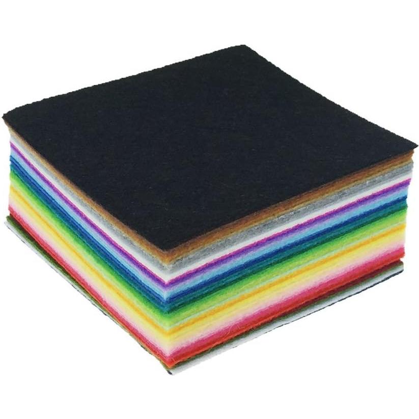Hojas de Fieltro Acrílico 42pcs 10x10cm Colores Asortidos