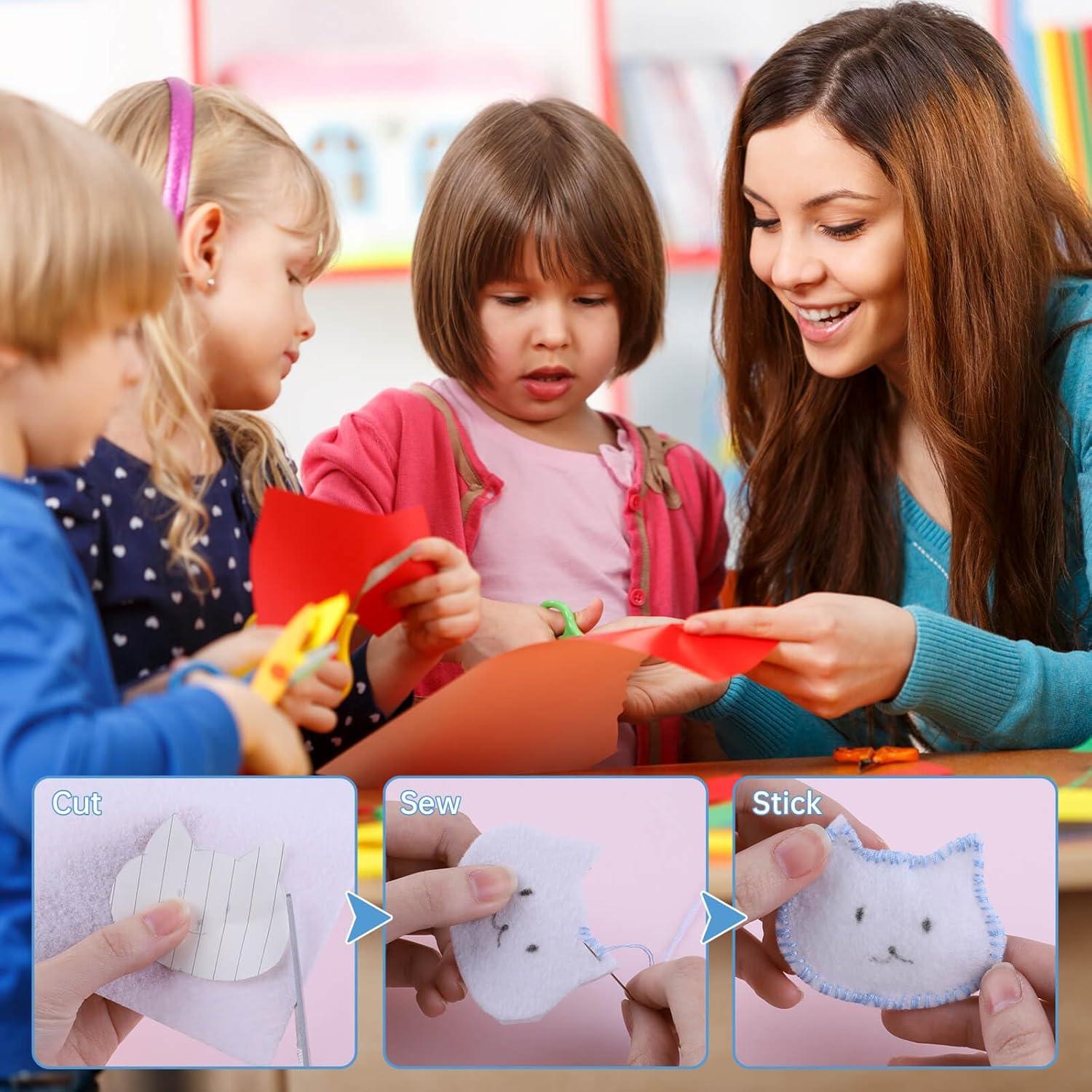 Kit de Artesanía ABEJFIC 60 Piezas Hojas de Fieltro 1mm