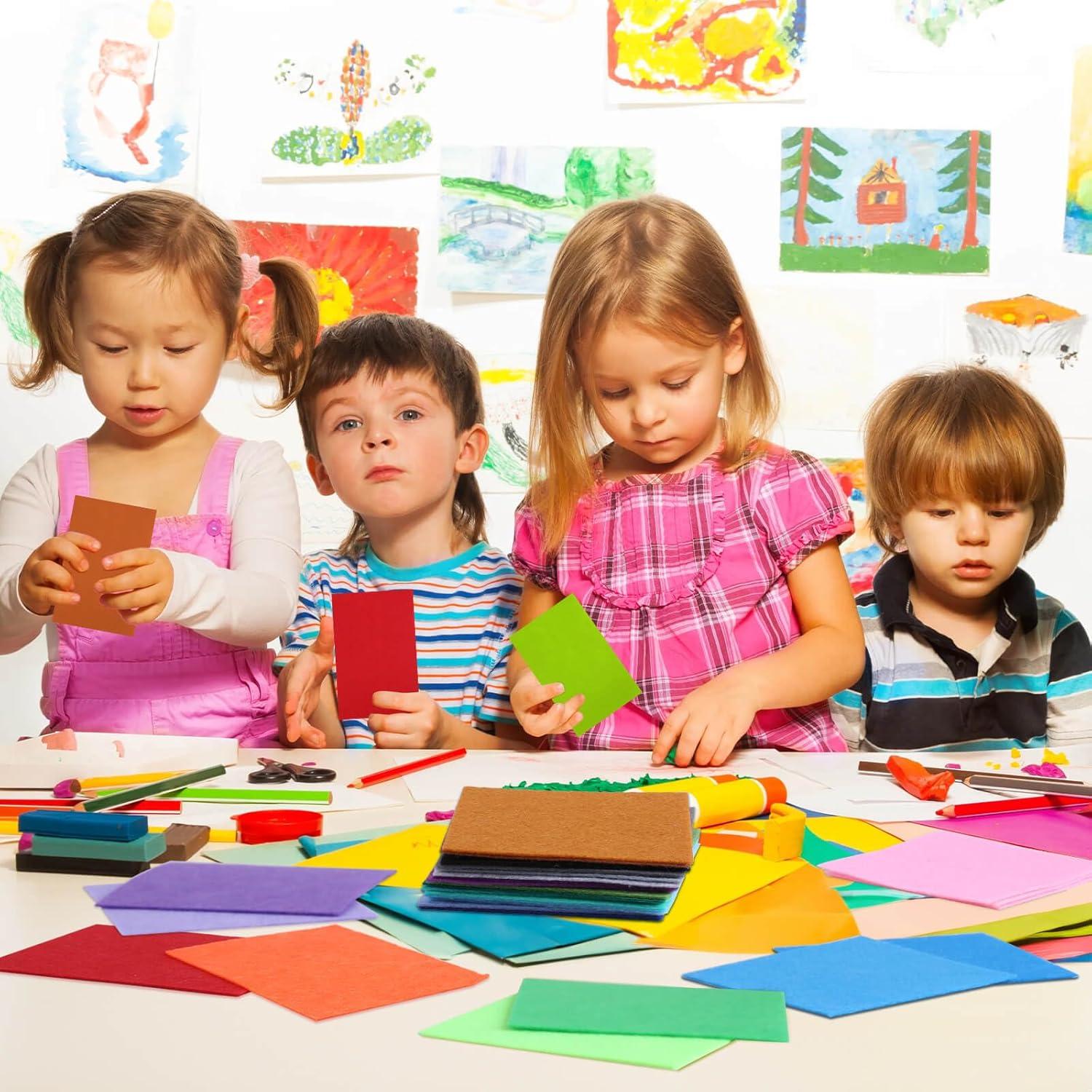 Kit de Artesanía ABEJFIC 60 Piezas Hojas de Fieltro 1mm