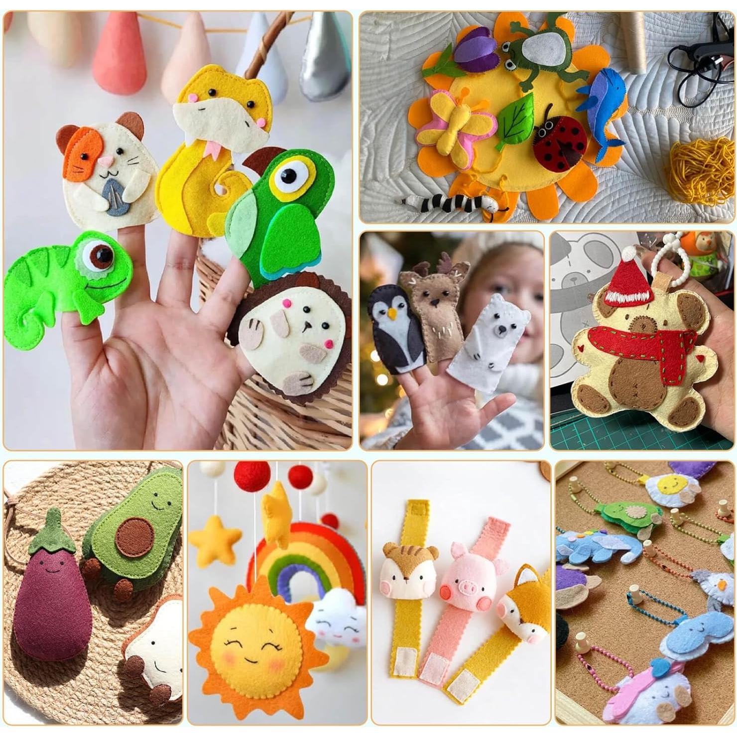 Kit de Artesanía ABEJFIC 60 Piezas Hojas de Fieltro 1mm