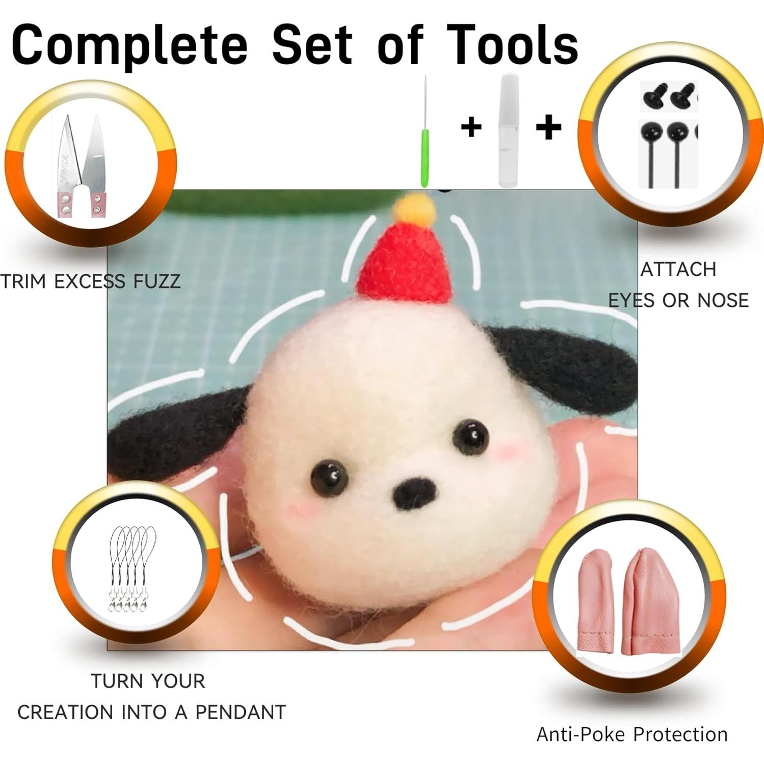 Kit de Fieltro Catopia 20 Colores con Agujas y Herramientas