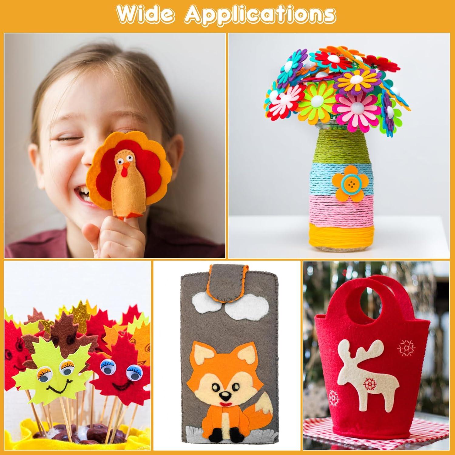 Hojas de Fieltro Rígido KaKaPops 50 Colores 30x20 cm