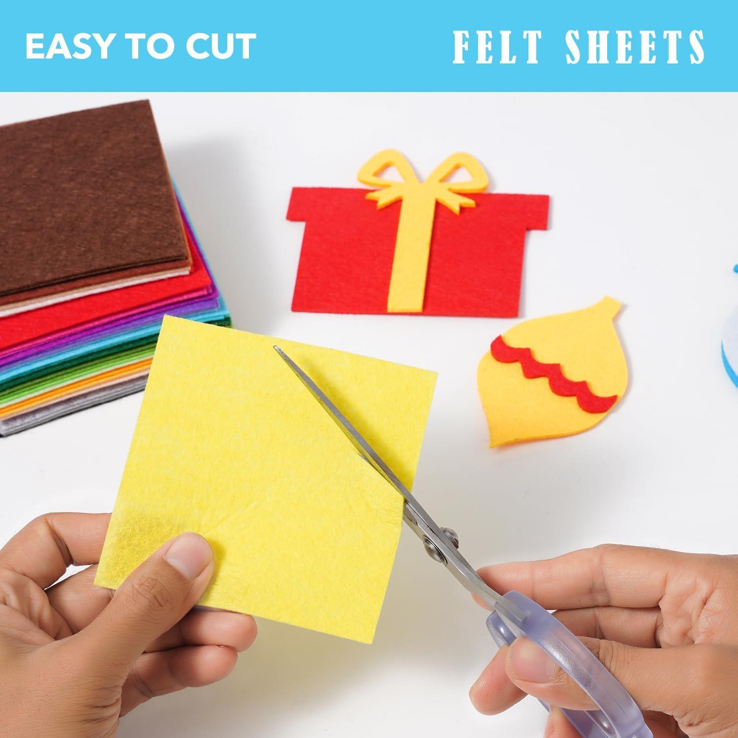 Kit de Hojas de Fieltro Loyisal 90PCS 10x10cm y 15x15cm Colores Surtidos